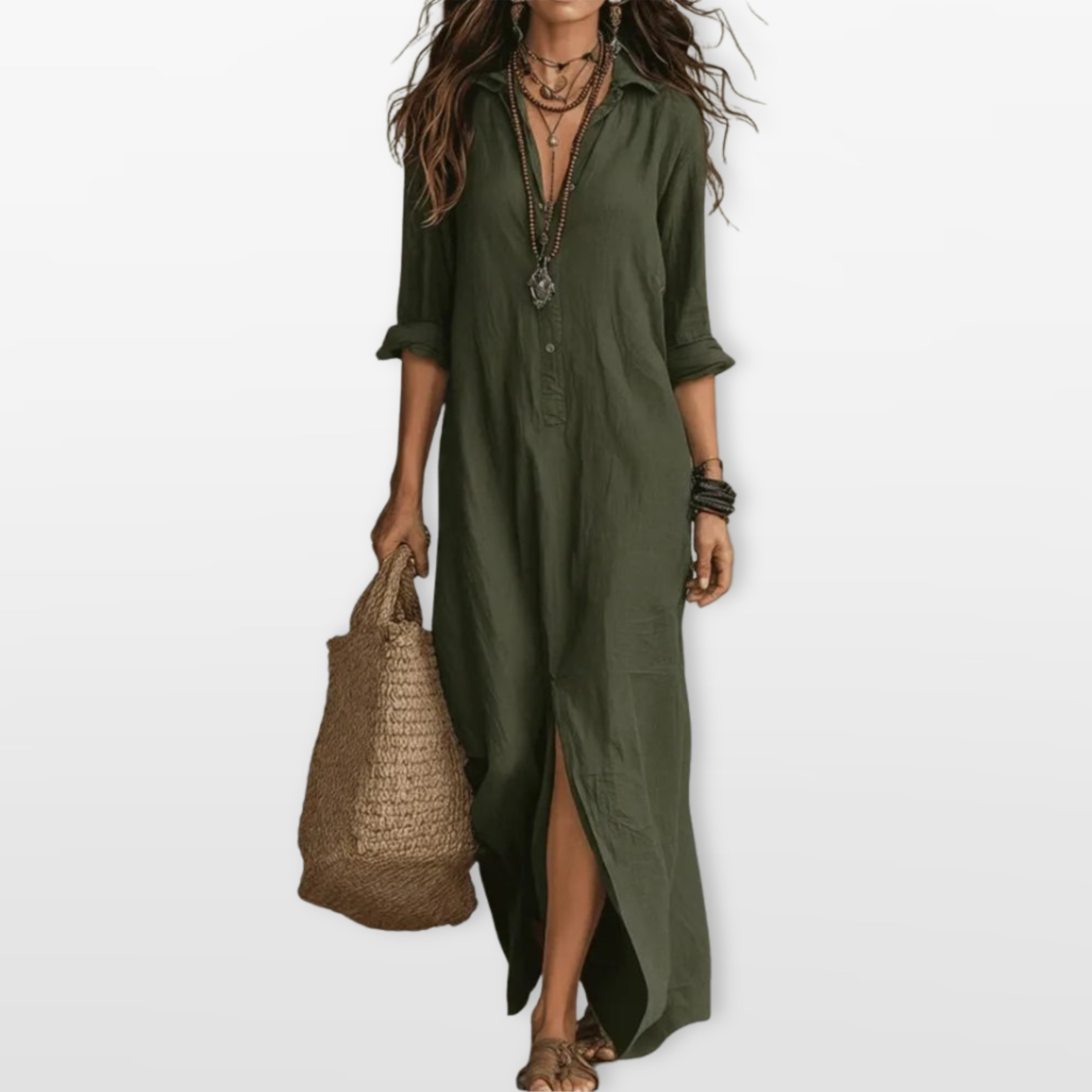 Women’s Loose Maxi Shirt Dress