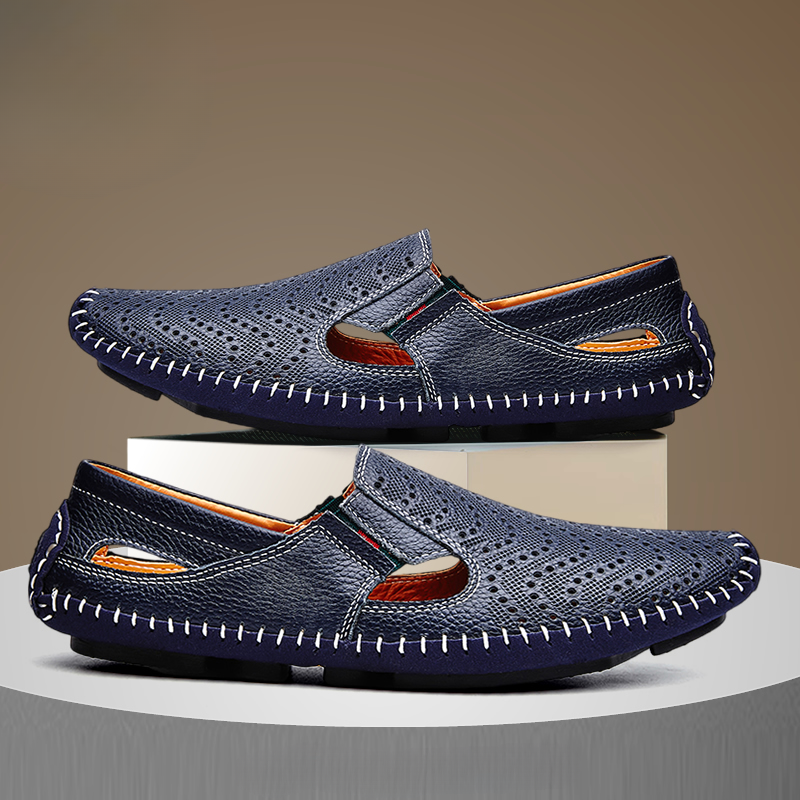 Men's Perforated Slip On Loafers
