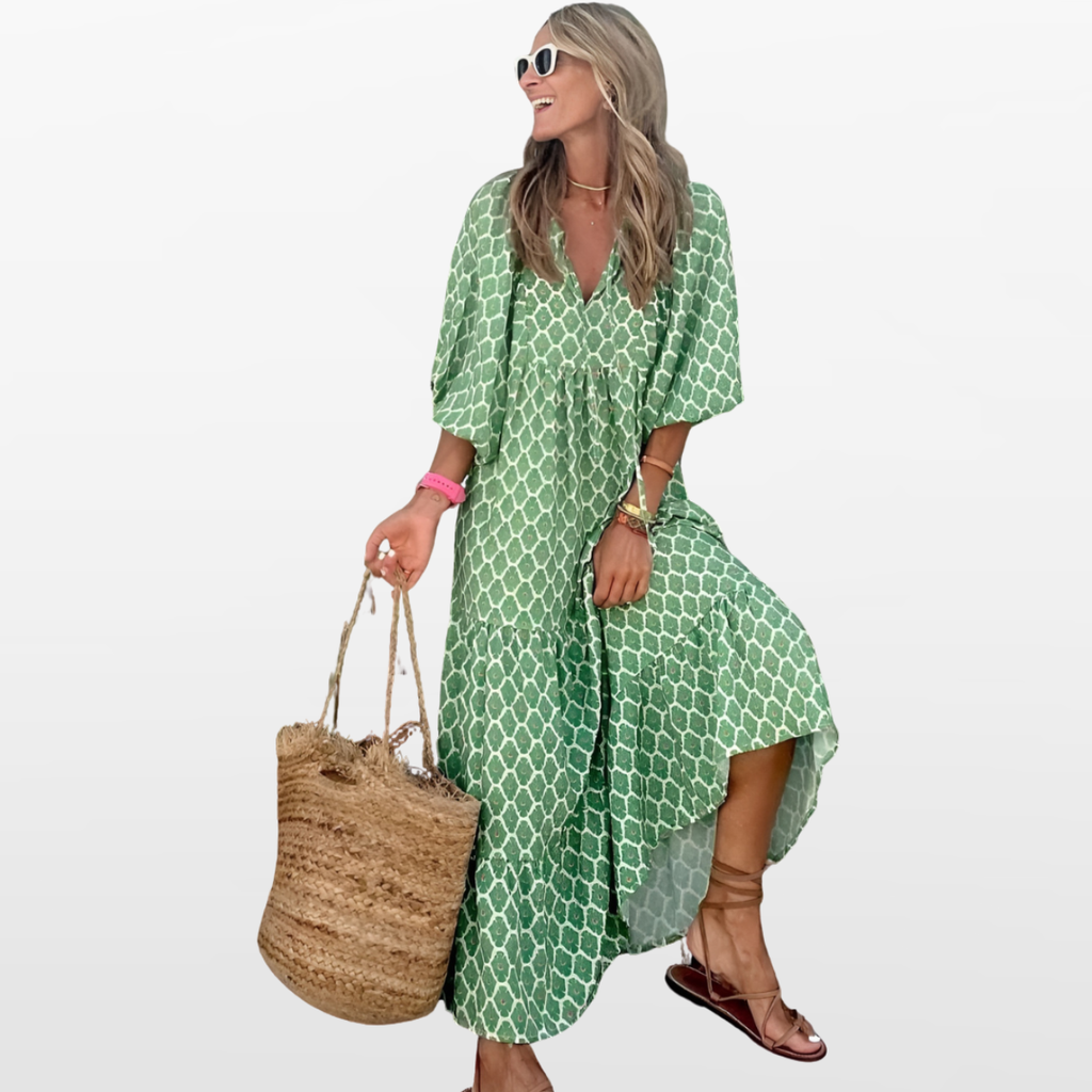 Women Boho Midi Summer Dress