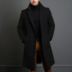 Men’s Long Single-Breasted Overcoat