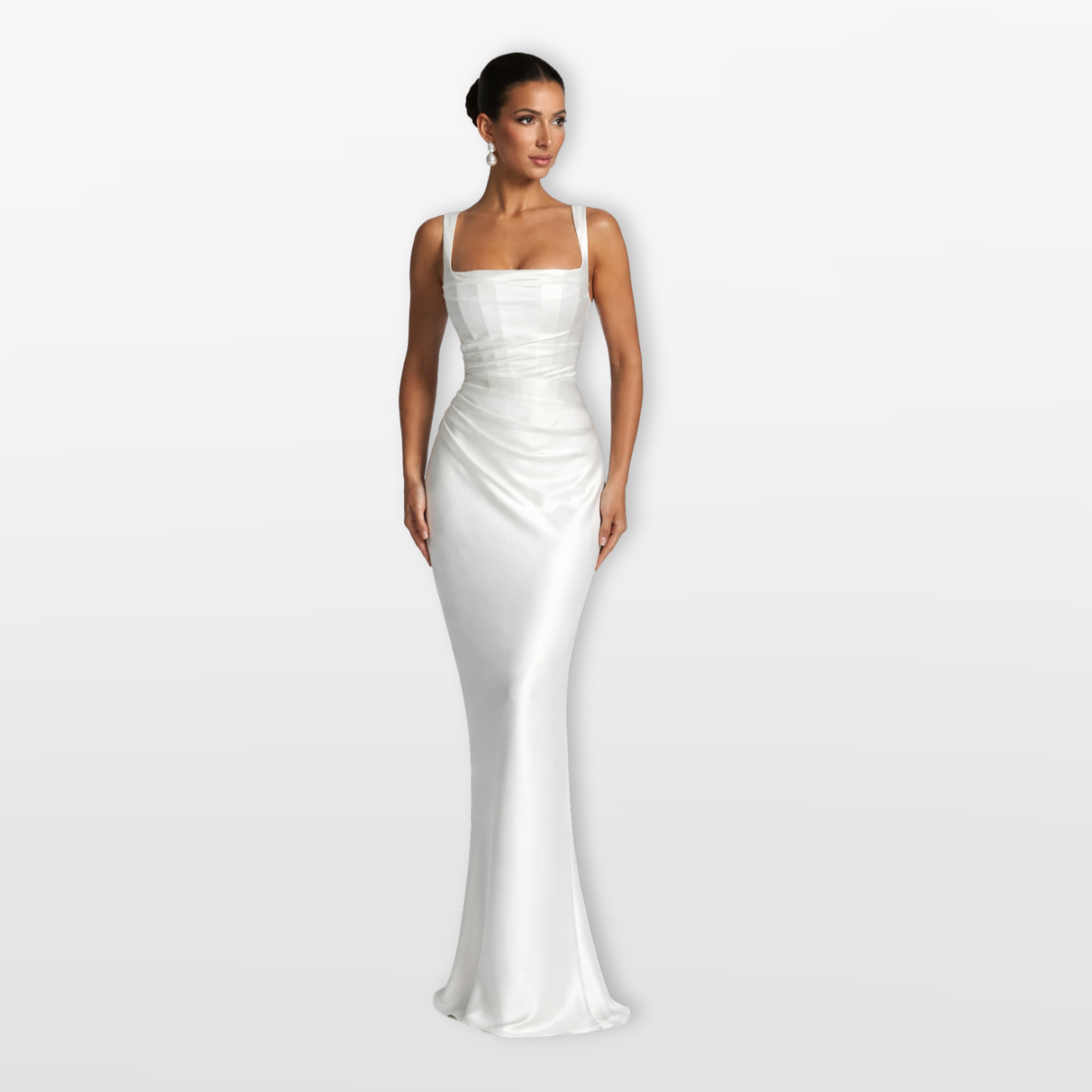 Women’s Satin Maxi Evening Dress