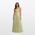 Women’s Strapless Pleated Maxi Dress Elegant