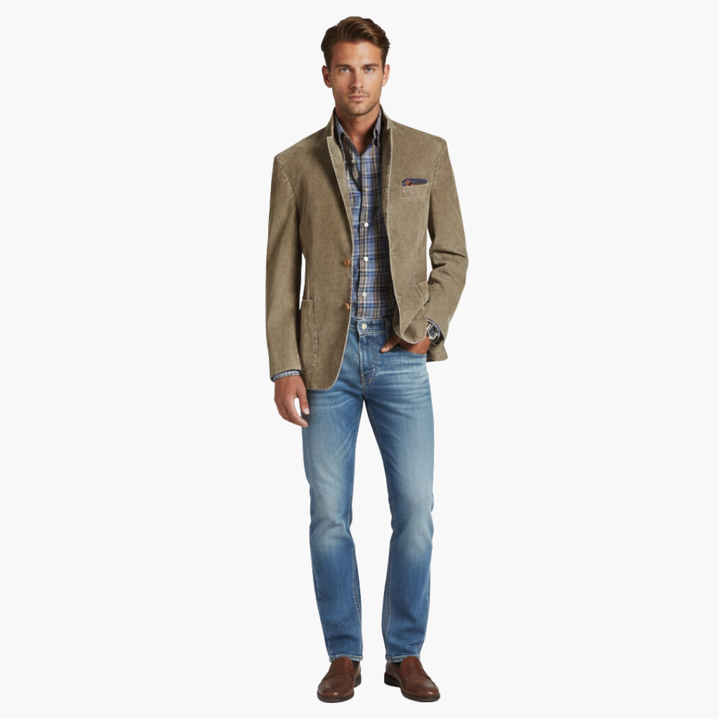 Men’s Tailored Casual Single Button Blazer