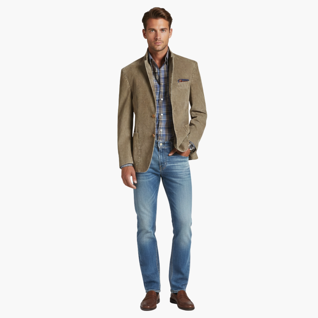 Men’s Tailored Casual Single Button Blazer