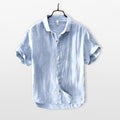 Men’s Linen Shirt Casual Short Sleeve