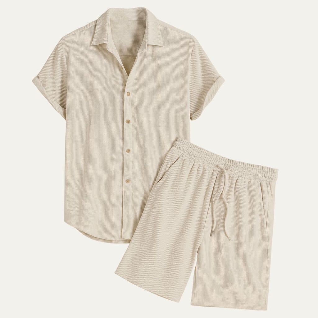 Men’s Short-Sleeve Shirt and Shorts Set