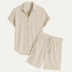 Men’s Short-Sleeve Shirt and Shorts Set