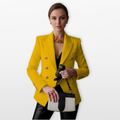 Women Double Breasted Blazer Structured Elegant