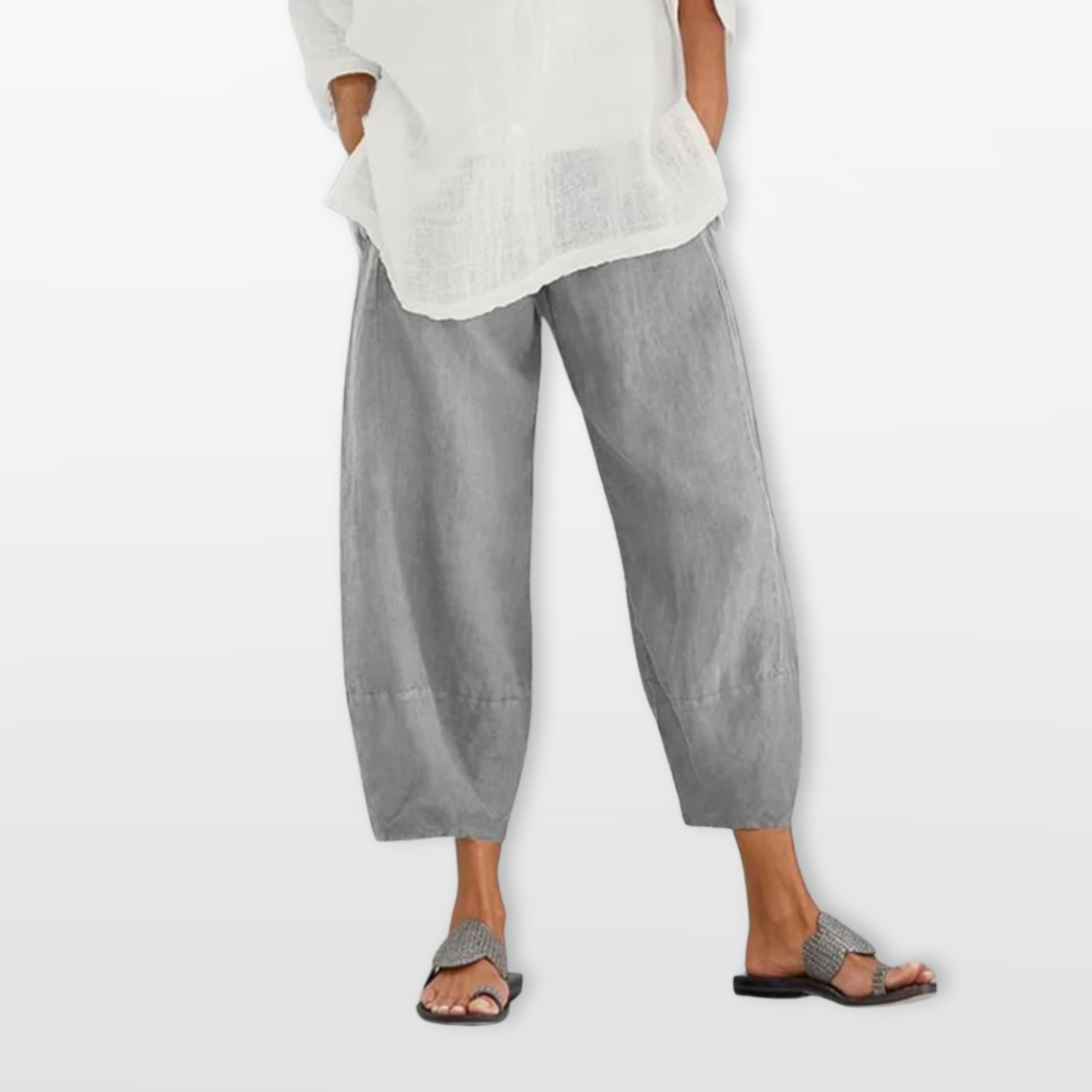 Women’s Wide Leg Pants Relaxed Cropped Trousers