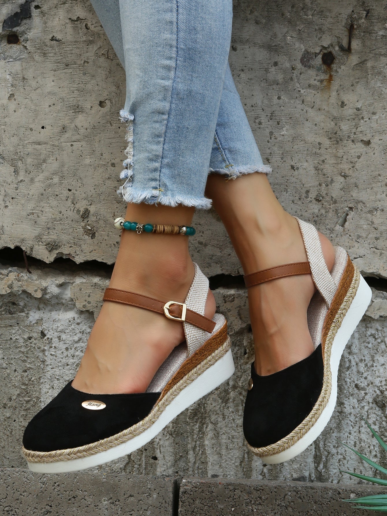 Women's Platform Espadrille Buckle Sandals