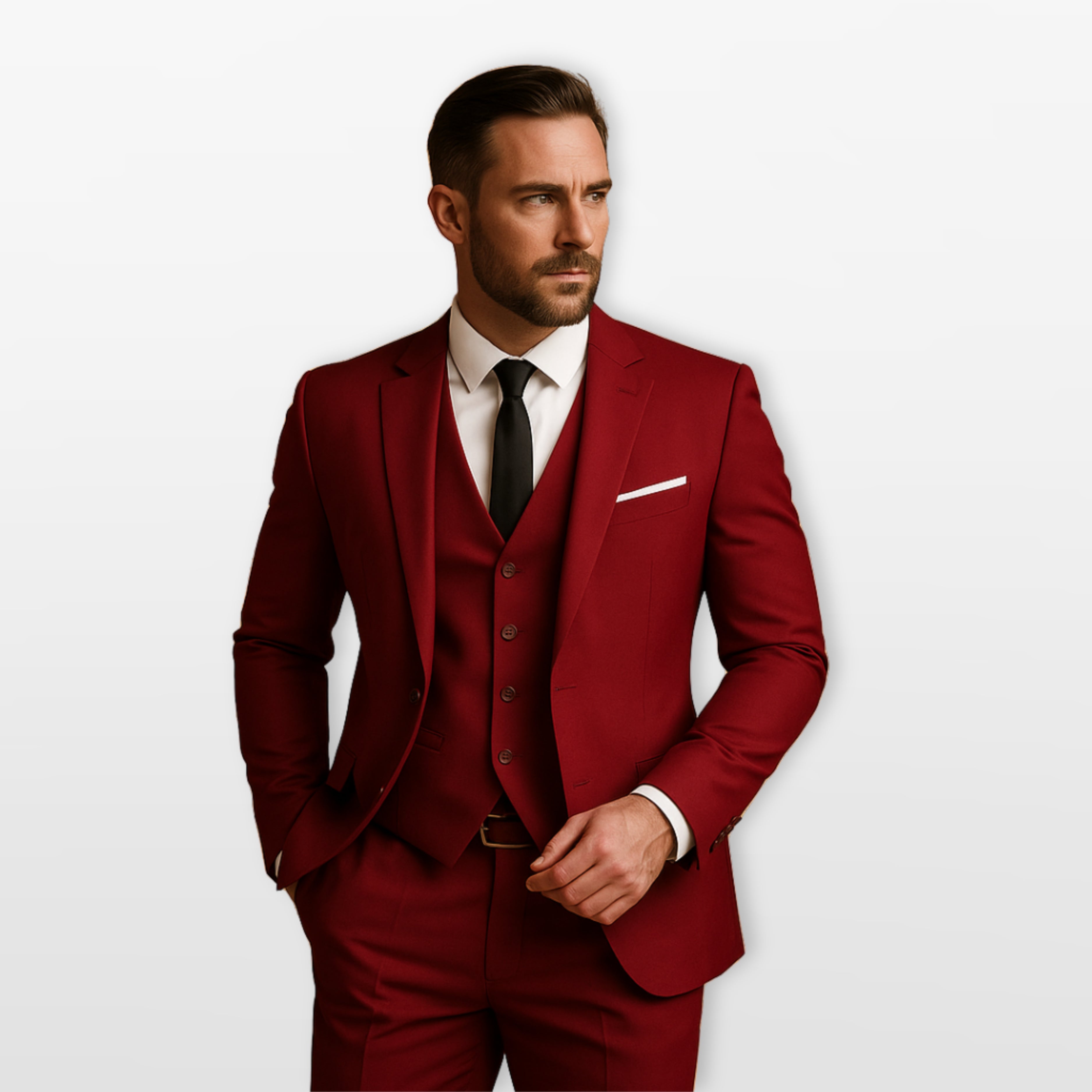Men’s Three Piece Suit Slim Fit Modern Formal