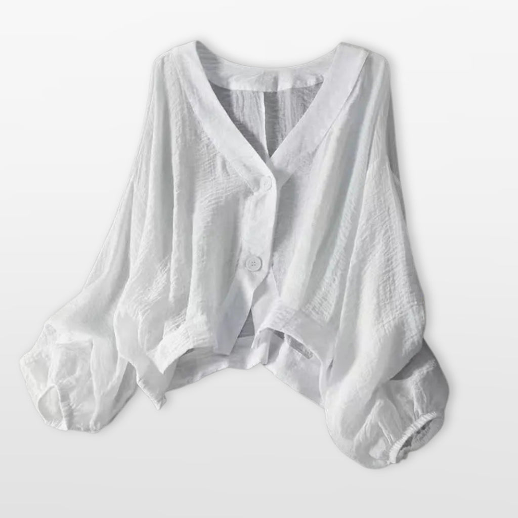Women’s Linen Button Blouse Oversized Fit