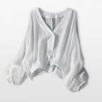 Women’s Linen Button Blouse Oversized Fit