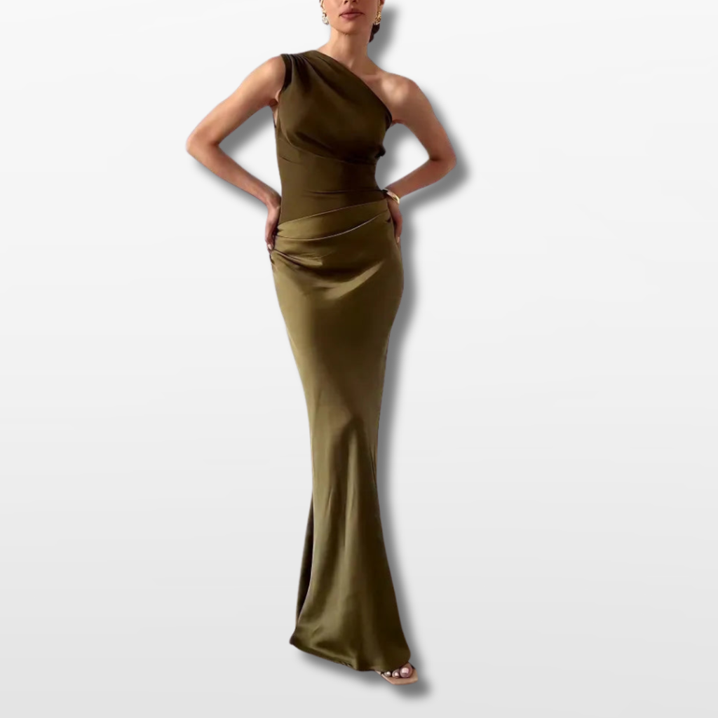 Women One Shoulder Elegant Evening Dress