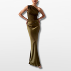 Women One Shoulder Elegant Evening Dress