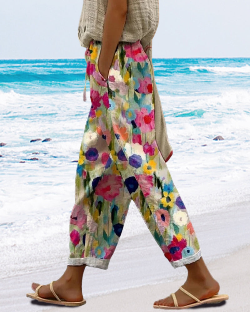 Women's Floral Relaxed Pants