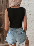 Women’s Twist Front Sleeveless Crop Top