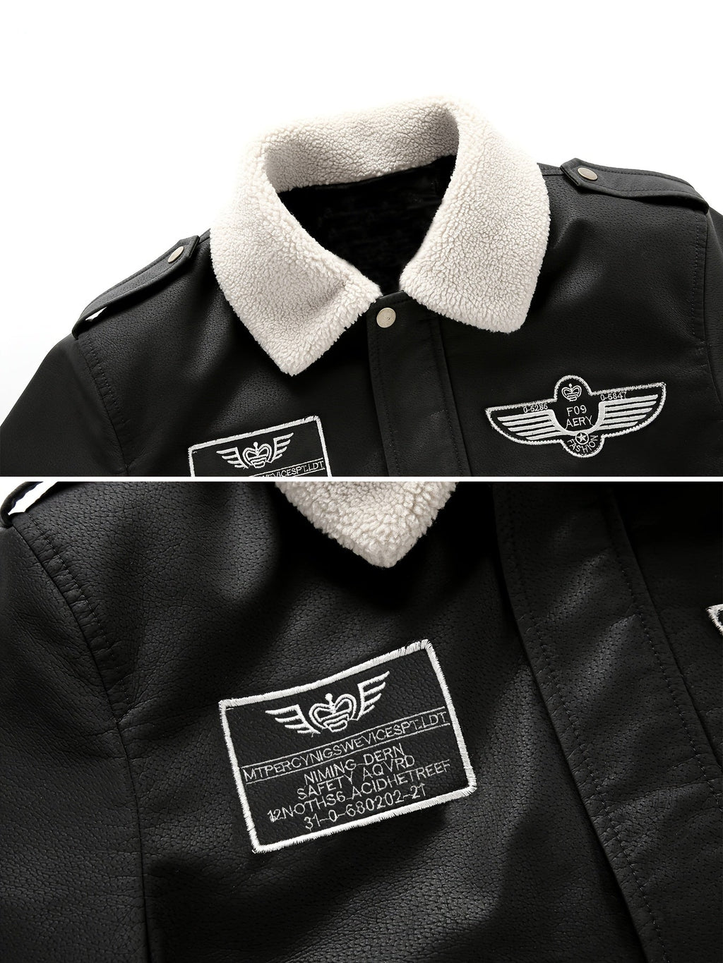 Men’s Aviator Jacket with Contrast Collar