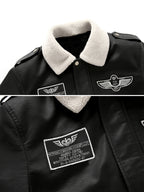 Men’s Aviator Jacket with Contrast Collar