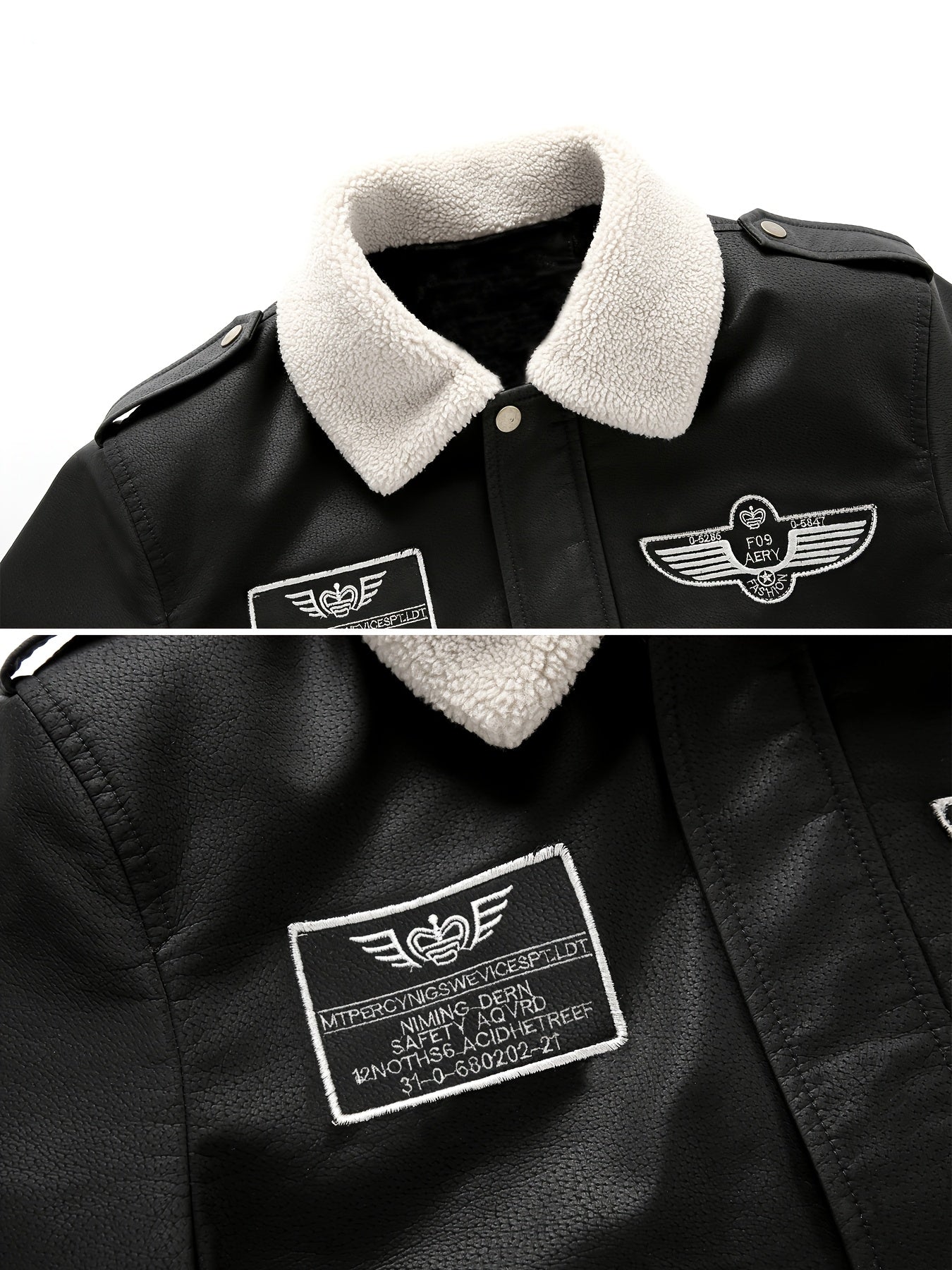 Men’s Aviator Jacket with Contrast Collar