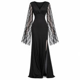 Women's Halloween Maxi Dress With Bell Sleeves