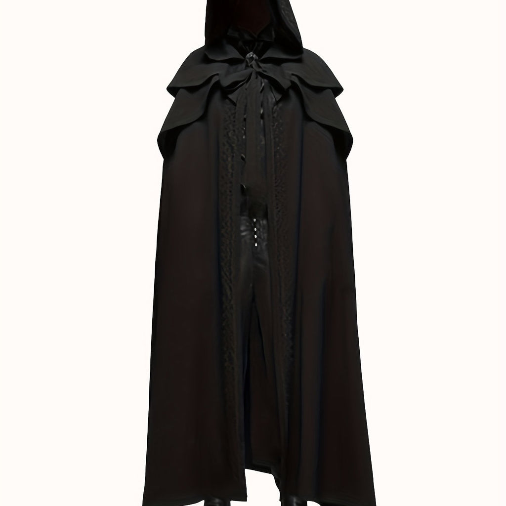 Men’s Halloween Hooded Dark Villain Cape