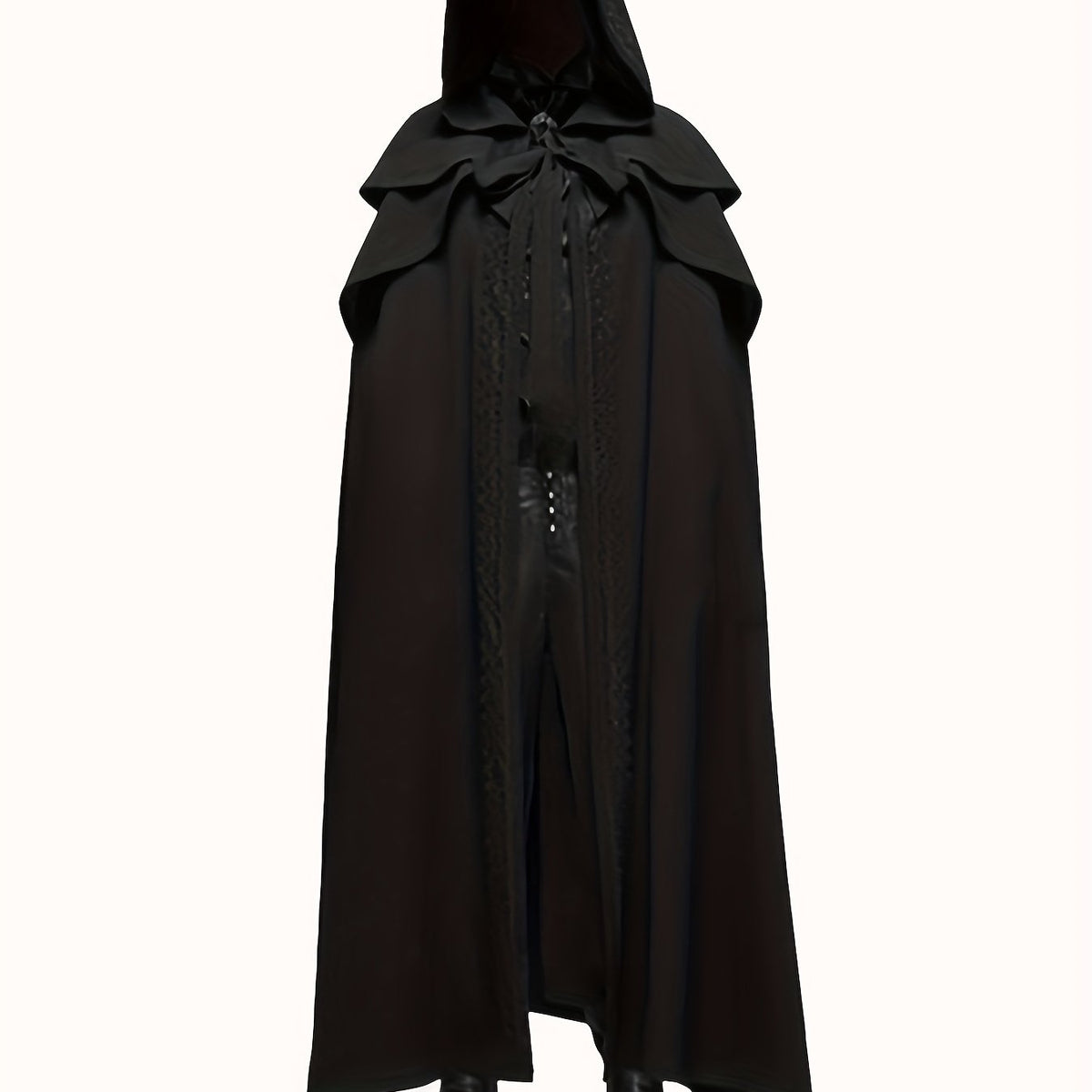 Men’s Halloween Hooded Dark Villain Cape
