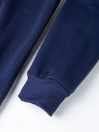 Men's Full-Zip Hooded Sweatshirt with Sleeve Detail