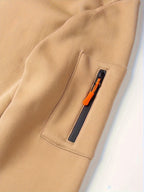 Men's Full-Zip Hooded Sweatshirt with Sleeve Detail