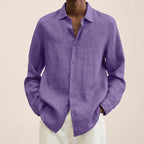 Men's Lightweight Linen Button Up Shirt
