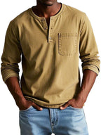 Men's Long-Sleeve Henley Shirt