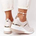 Women’s Thick-Sole Lace-Up Sneakers