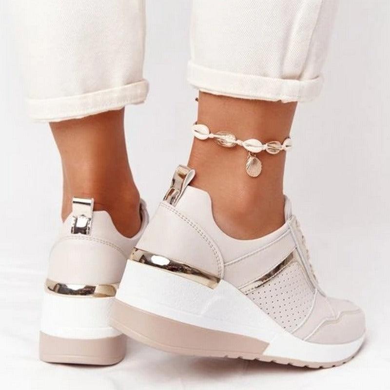 Women’s Thick-Sole Lace-Up Sneakers