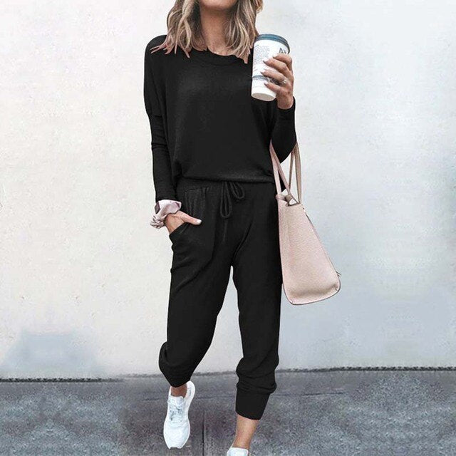 Women’s Long-Sleeve Jogger Lounge Set