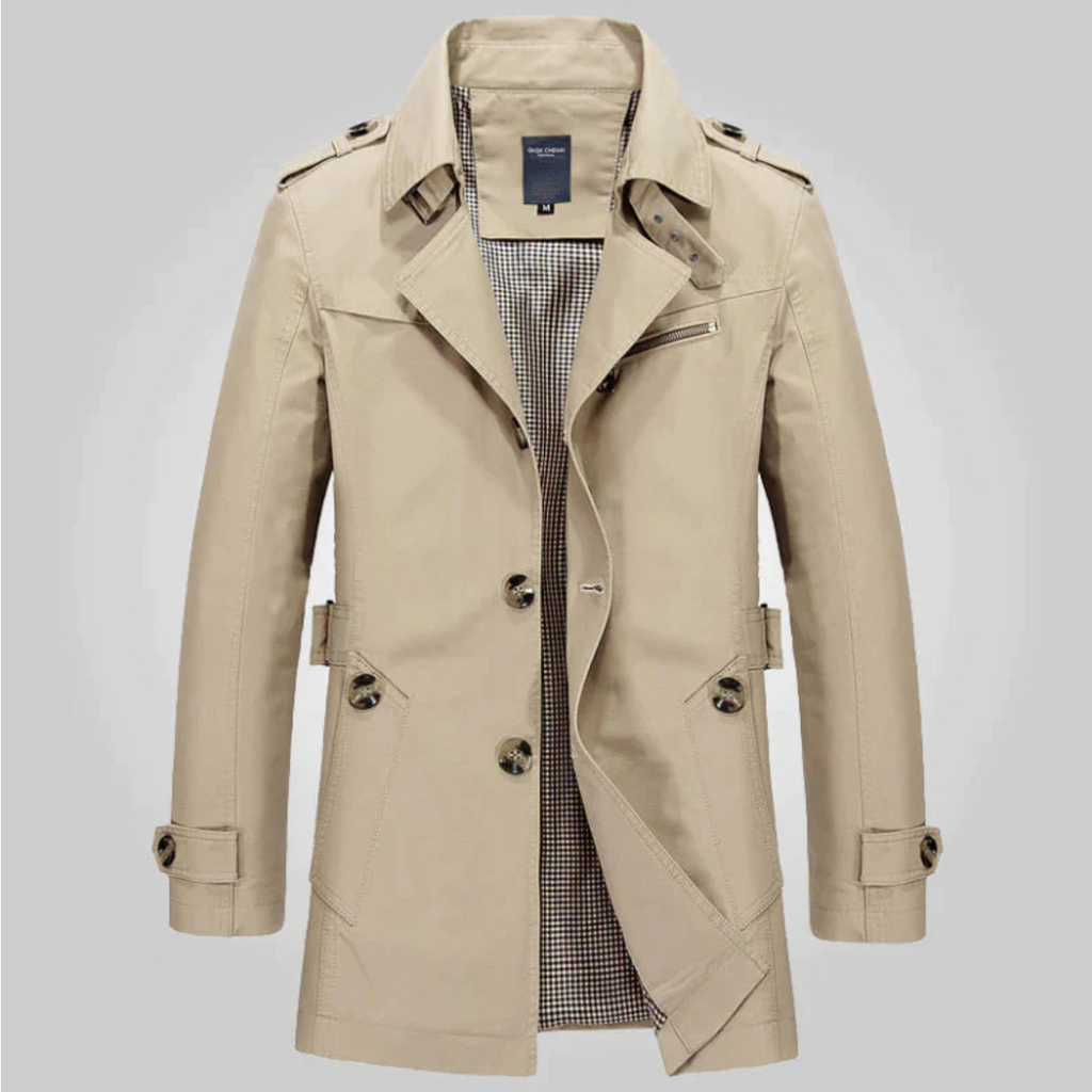 Men’s Mid-Length Trench Coat