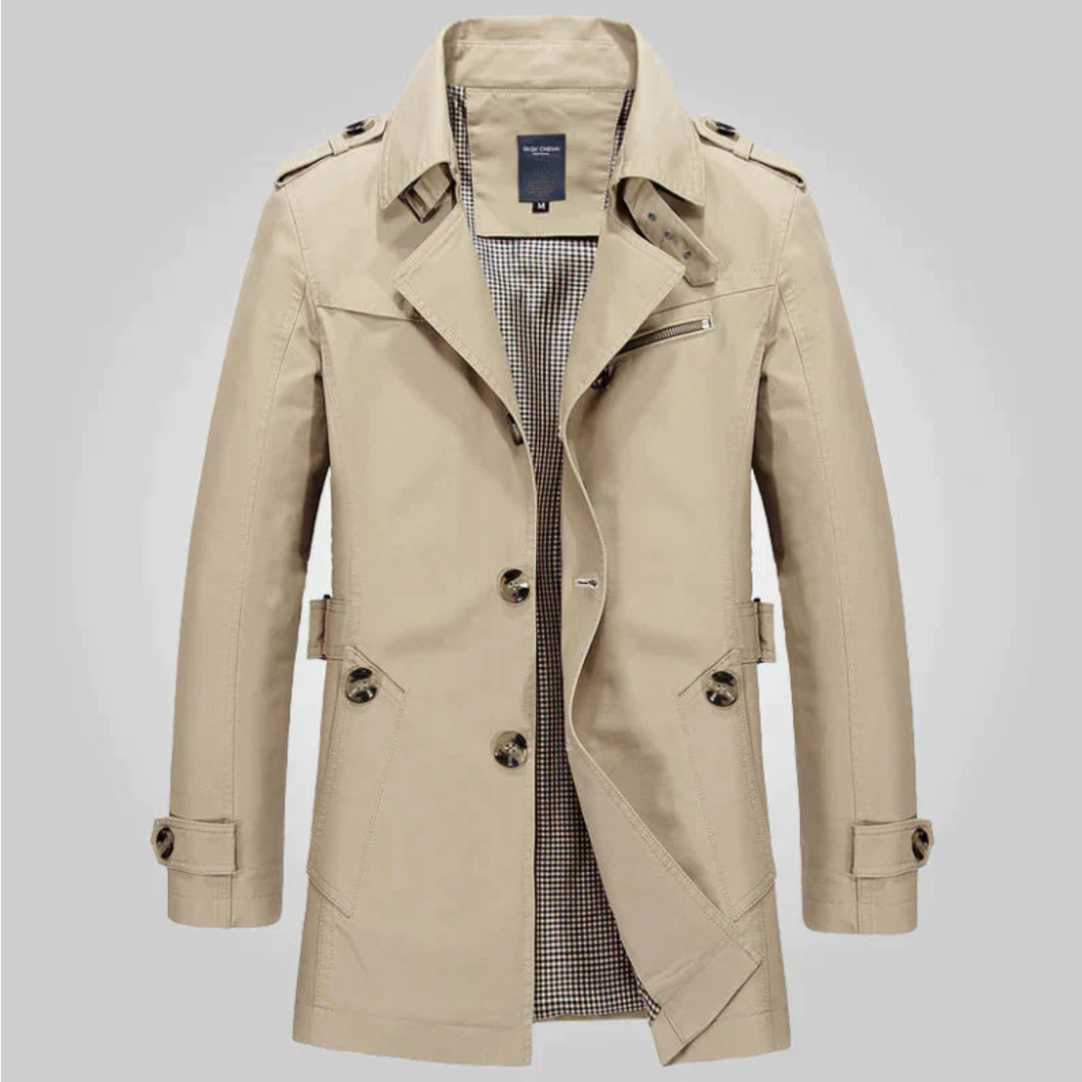 Men’s Mid-Length Trench Coat