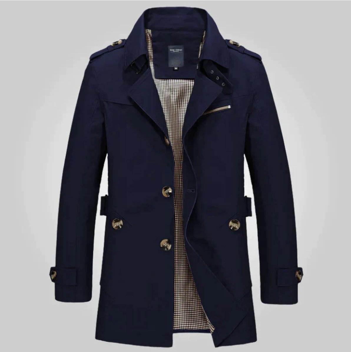 Men’s Mid-Length Trench Coat