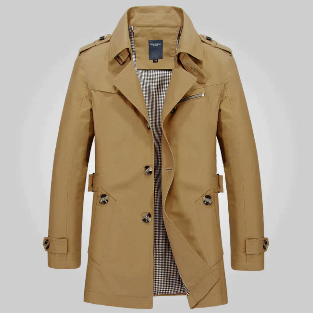 Men’s Mid-Length Trench Coat