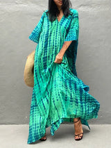 Women's Tie Dye Kaftan Maxi Dress