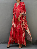 Women's Tie Dye Kaftan Maxi Dress