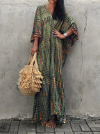 Women's Tie Dye Kaftan Maxi Dress