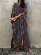 Women's Tie Dye Kaftan Maxi Dress
