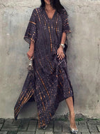 Women's Tie Dye Kaftan Maxi Dress