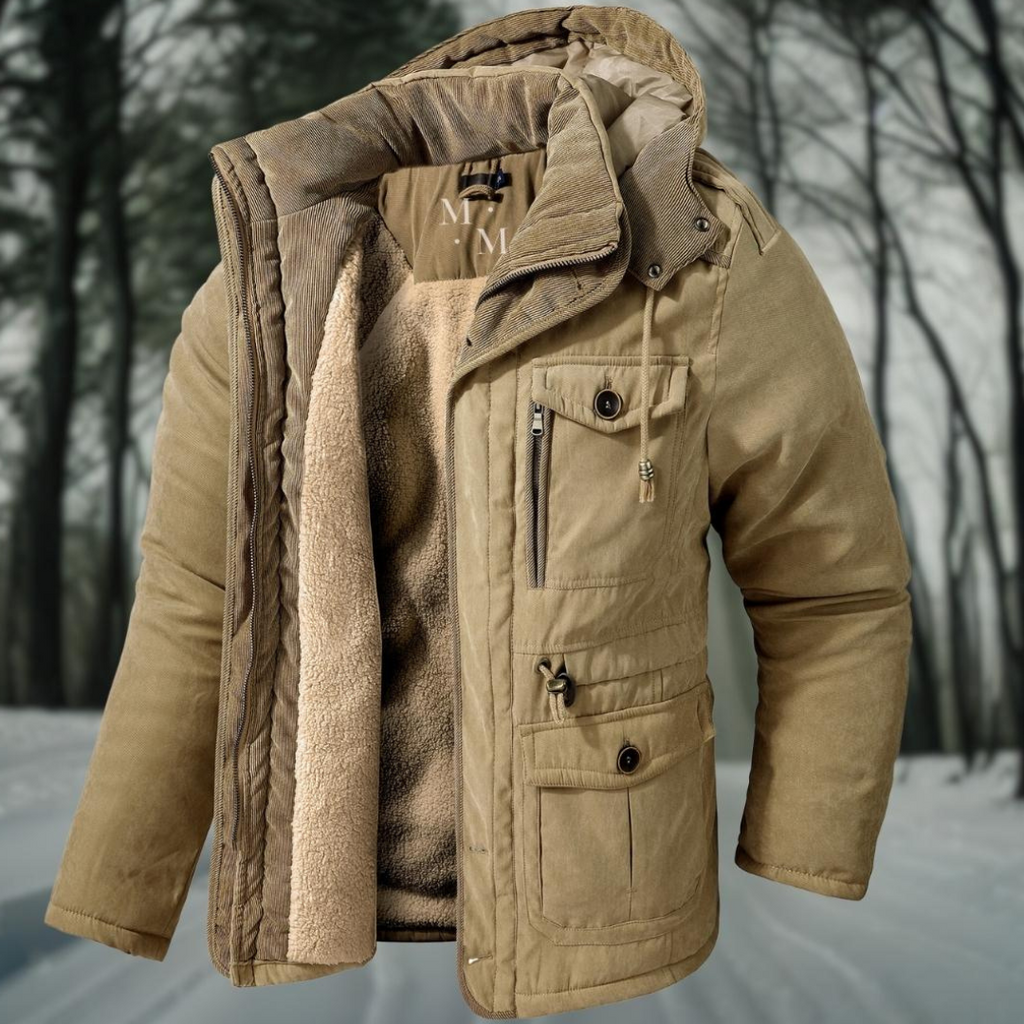 Men’s Hooded Multi-Pocket Winter Parka