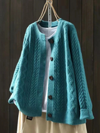 Women's Cable Knit Button Cardigan