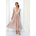 Women's Elegant Pleated Midi Dress