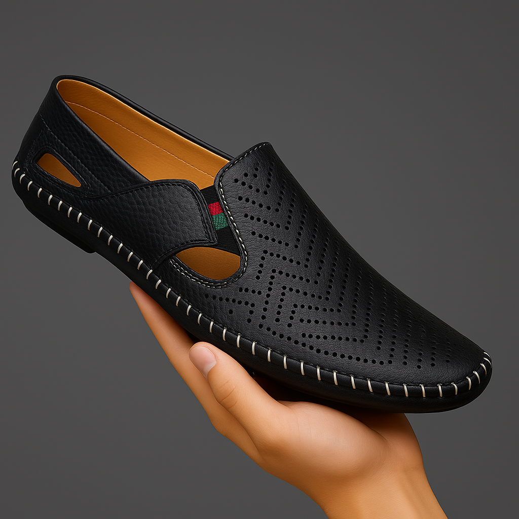 Men's Perforated Slip On Loafers