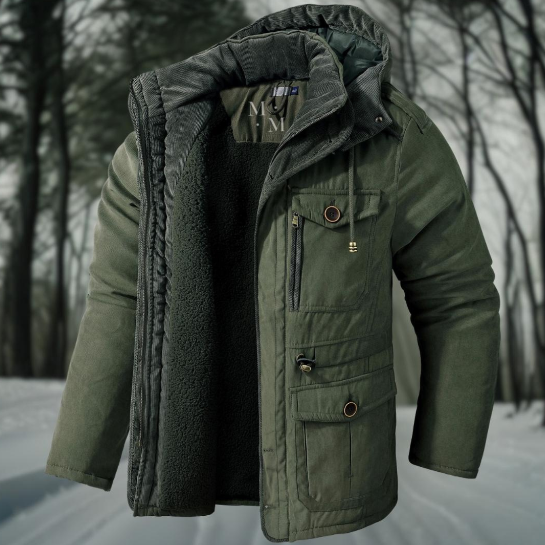 Men’s Hooded Multi-Pocket Winter Parka