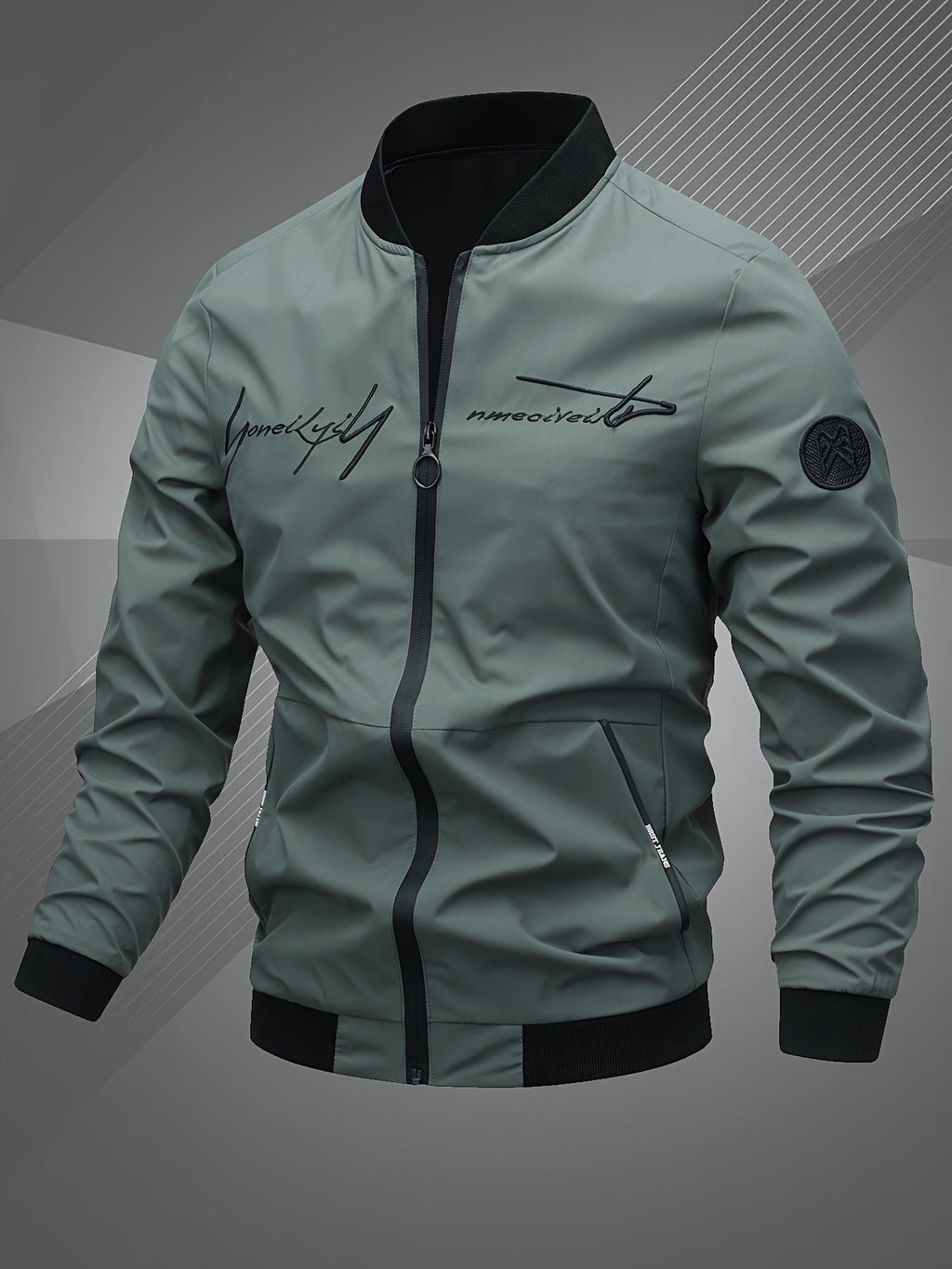 Men’s Lightweight Zip-Up Bomber Jacket