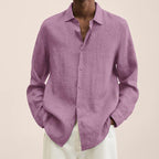 Men's Lightweight Linen Button Up Shirt